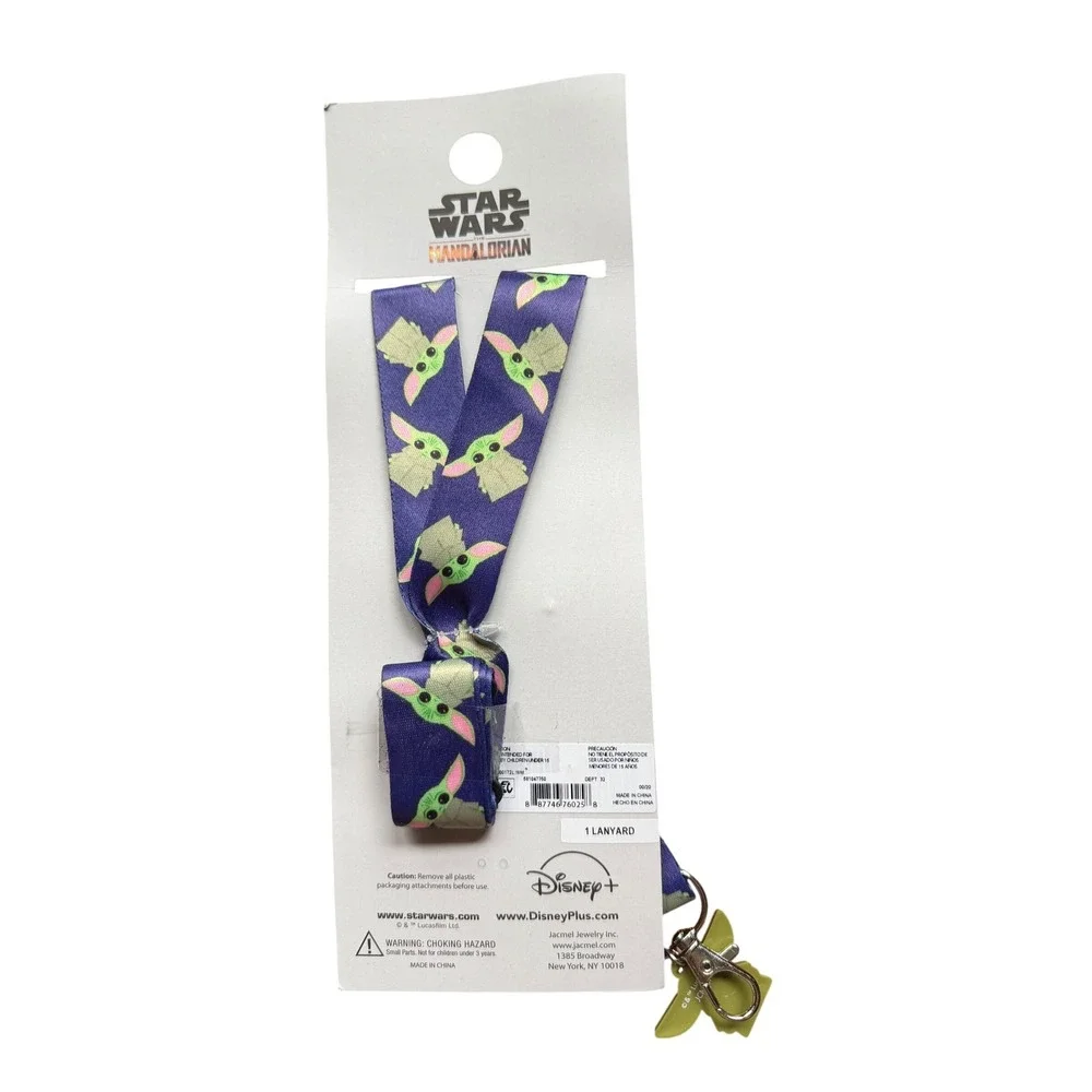 Star Wars Mandalorian Lanyard Kids‎ One Size Purple New Grogu Baby Yoda Charm